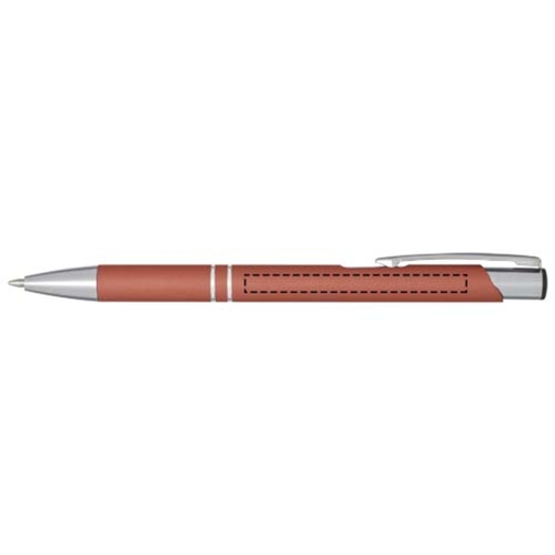 Stylo bille rétractable doux au toucher Moneta (encre noire), Image 7