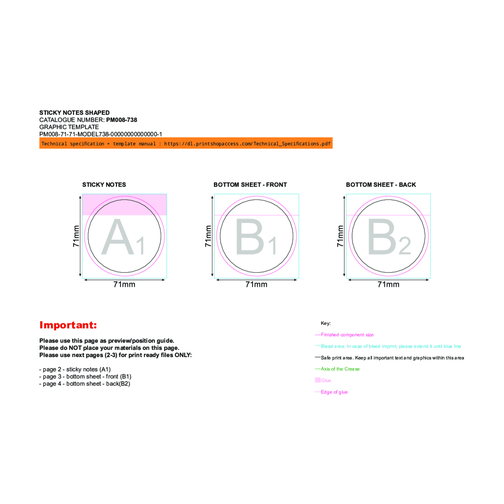 Bloc de notas adhesivas troquelado círculo, Imagen 2