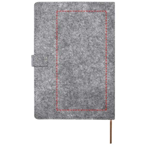Blocco note formato A5 in sughero e feltro riciclato Viviana, Immagine 8