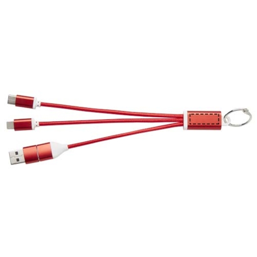 Câble de charge 4-en-1 Metal en aluminium recyclé avec porte-clés, Image 10