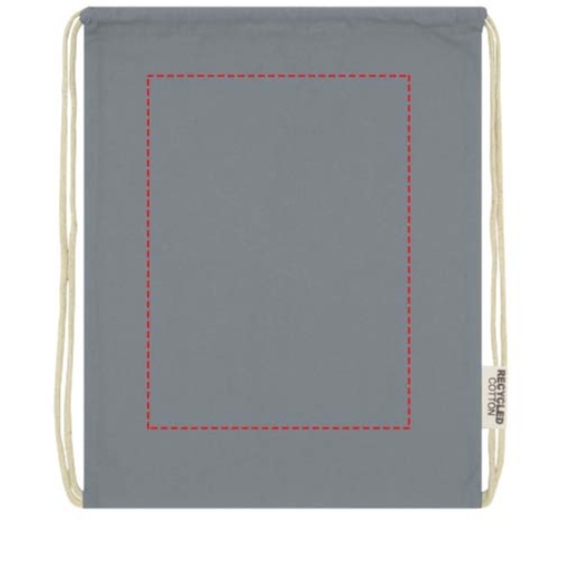 Sac avec cordon Oregon en coton recyclé 140 g/m² certifié GRS, Image 7