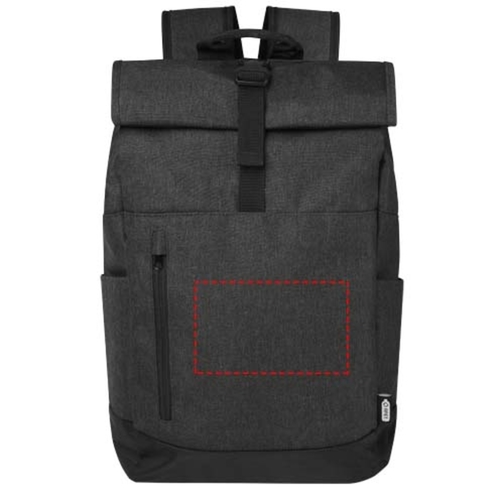 Sac à dos Hoss recyclé GRS avec rabat enroulable pour ordinateur portable de 15,6' 12L, Image 6