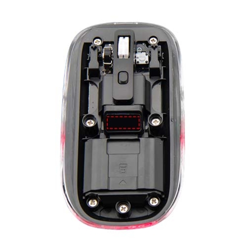 SCX.design O24 souris transparente sans fil multimode 2.4 Ghz Bluetooth® avec logo lumineux, Image 7