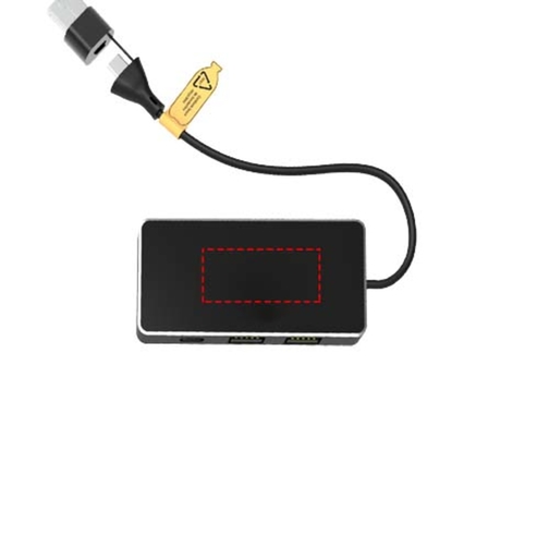 Hub USB 8-in-1 SCX.design H20 con doppio ingresso e 6 porte e logo illuminato, Immagine 7