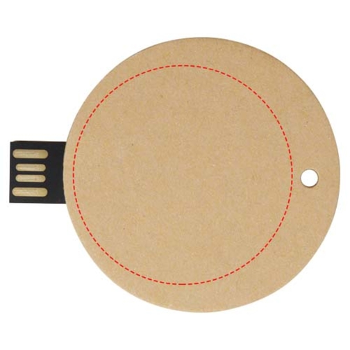 Okrągły pendrive wyposażony w interfejs USB 2.0 z papieru z recyklingu, Obraz 7