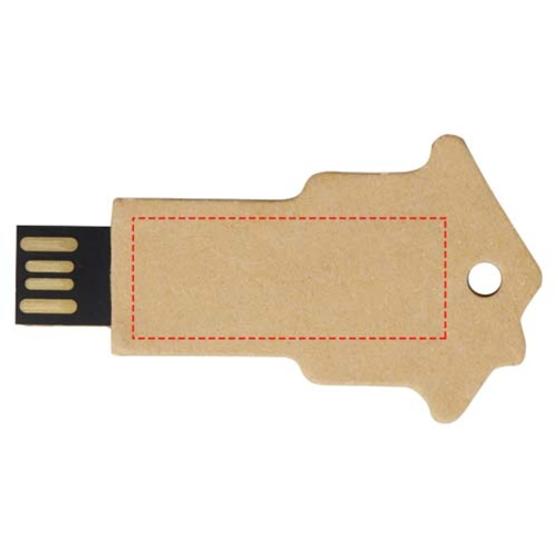 Pendrive wyposażony w interfejs USB 2.0 w kształcie domu z papieru z recyklingu, Obraz 8