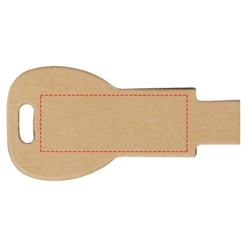 Clé USB 2.0 en papier recyclé en forme de clé, Image 8