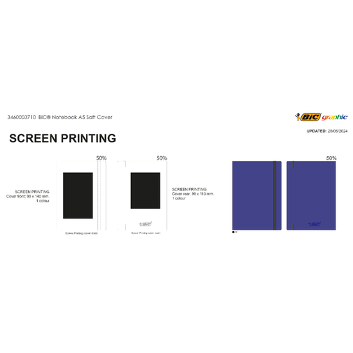 BIC® Partner A5 Flex Cover Screen Printing, Image 2