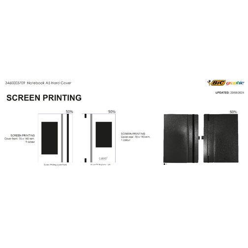 BIC® Partner A5 Hard Cover Screen Printing, Image 2