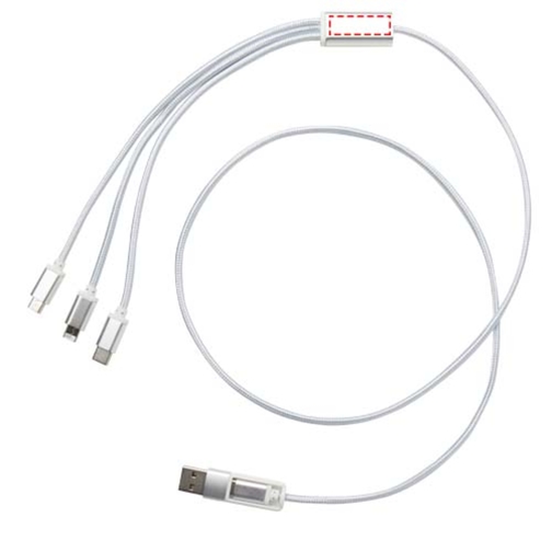 Versatile kabel do ładowania 5-1 z aluminium z recyklingu, Obraz 12