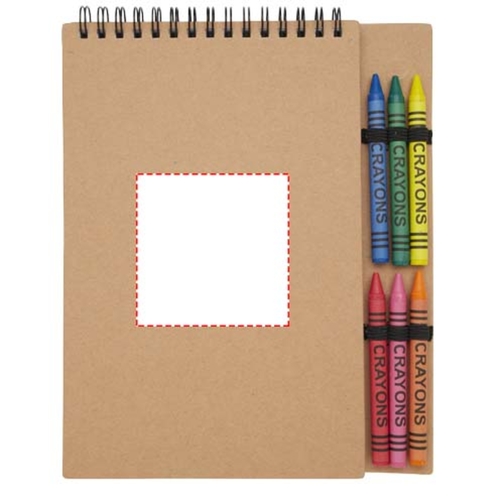 Doodle notatnik spiralny A5 z miękką okładką i zestaw kredek świecowych, Obraz 8