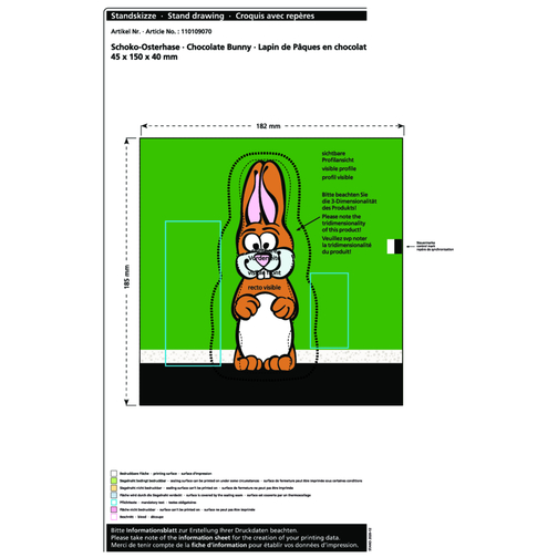 Lapin de Pâques en chocolat MAXI, Image 2