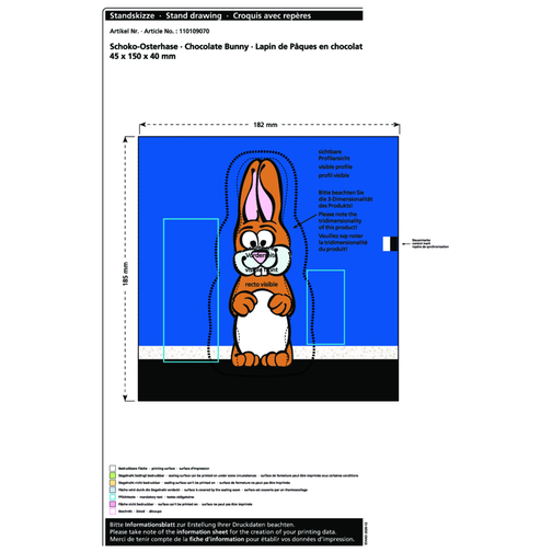Lapin de Pâques en chocolat MAXI, Image 2