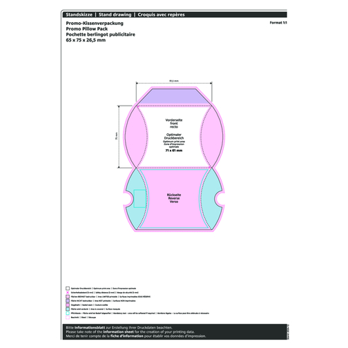 Promo-Kissenverpackung Mit Knoppers Goodies , , 6,50cm x 7,50cm (Länge x Breite), Bild 2