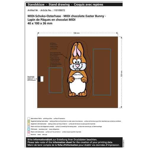 Lapin de Pâques en chocolat Midi, Image 2