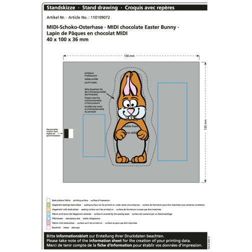 Lapin de Pâques en chocolat Midi, Image 2