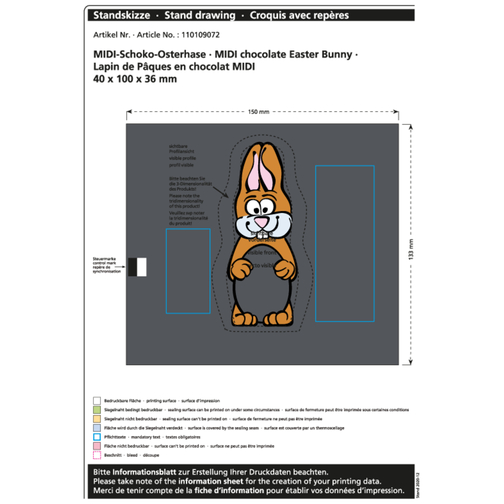 Lapin de Pâques en chocolat Midi, Image 2