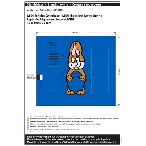 Lapin de Pâques en chocolat Midi, Image 2