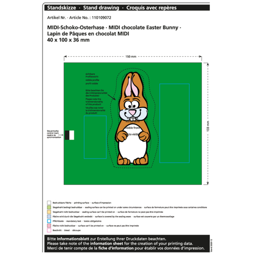 Lapin de Pâques en chocolat Midi, Image 2