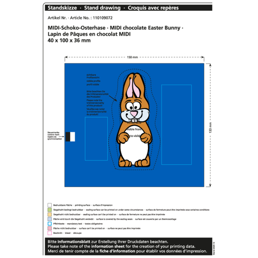 Lapin de Pâques en chocolat Midi, Image 2