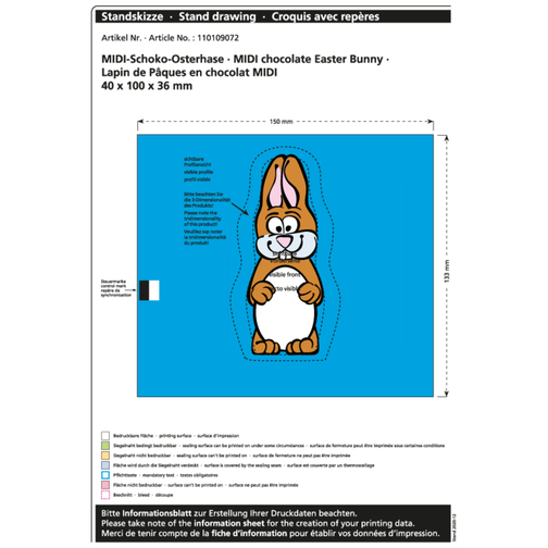 Lapin de Pâques en chocolat Midi, Image 2