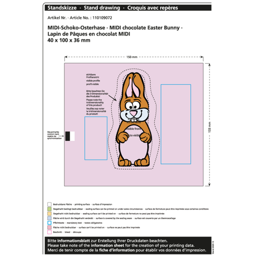 Lapin de Pâques en chocolat Midi, Image 2