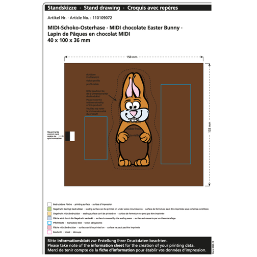 Lapin de Pâques en chocolat Midi, Image 2