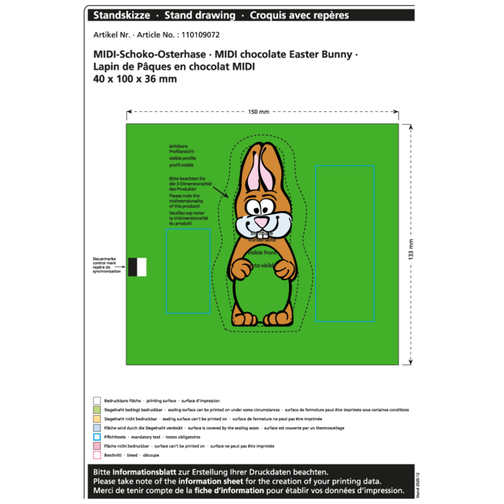 Lapin de Pâques en chocolat Midi, Image 2