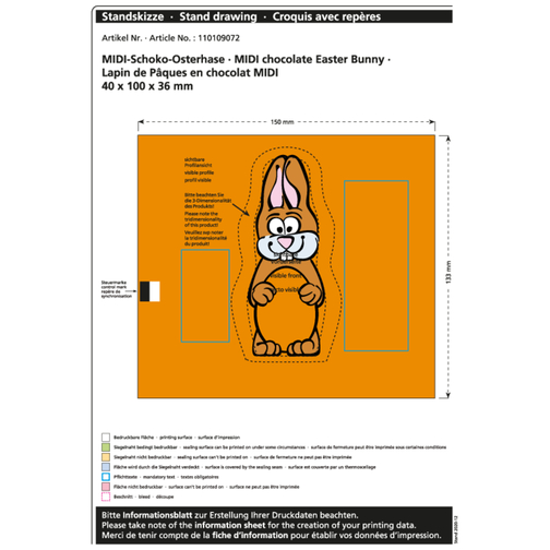 Lapin de Pâques en chocolat Midi, Image 2