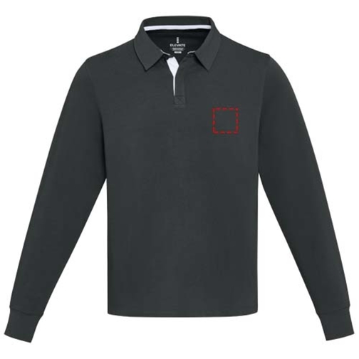 Sweatshirt de rugbyen coton organique Clyde unisexe, Image 8