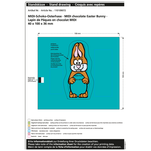 Lapin de Pâques en chocolat MIDI, Image 2