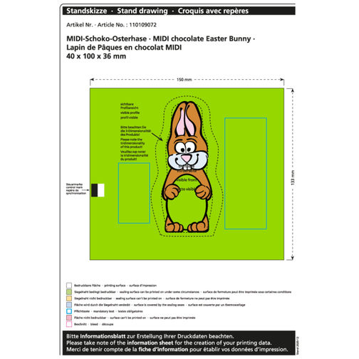 Lapin de Pâques en chocolat MIDI, Image 2