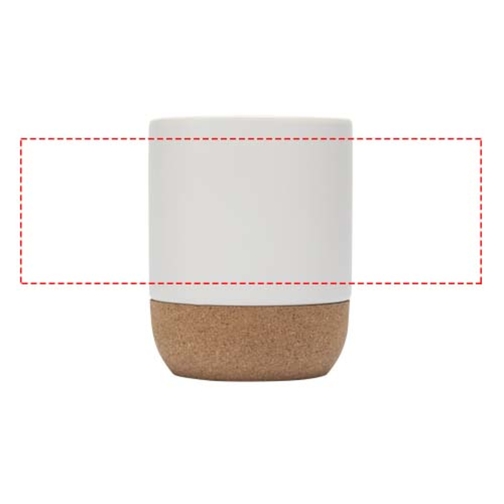 Billie kubek ceramiczny z nadrukiem sublimacyjnym o pojemności 300 ml z detalami z korka, Obraz 5