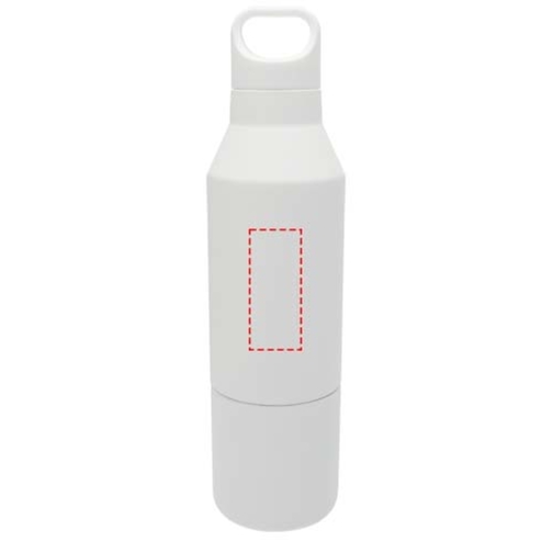 Borraccia termica da 600 ml in acciaio inox riciclato certificato RCS con tazza da 300 ml Odessy, Immagine 8