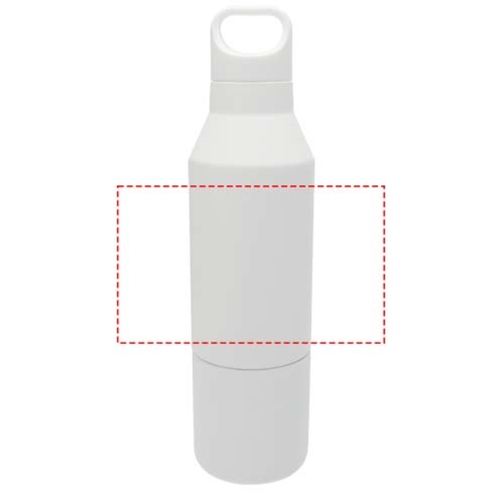 Borraccia termica da 600 ml in acciaio inox riciclato certificato RCS con tazza da 300 ml Odessy, Immagine 7