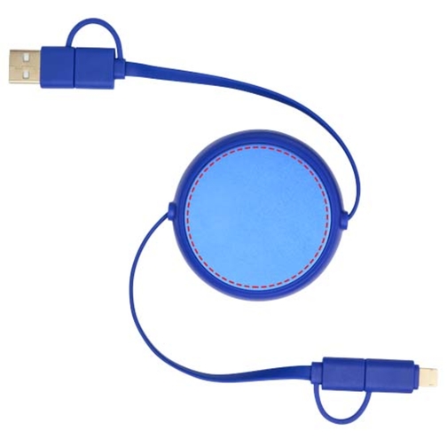 Cavo retrattile 5 in 1 da 100 cm in plastica riciclata e alluminio per la sincronizzazione dei dati , Immagine 9
