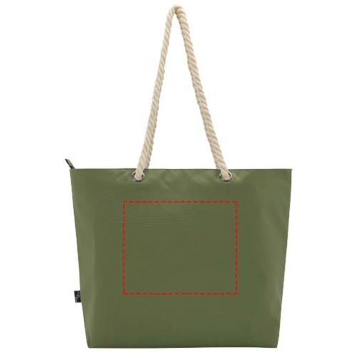 Tote bag termica da spiaggia in materiale riciclato certificato GRS con manici in corda Panama - 23L, Immagine 8