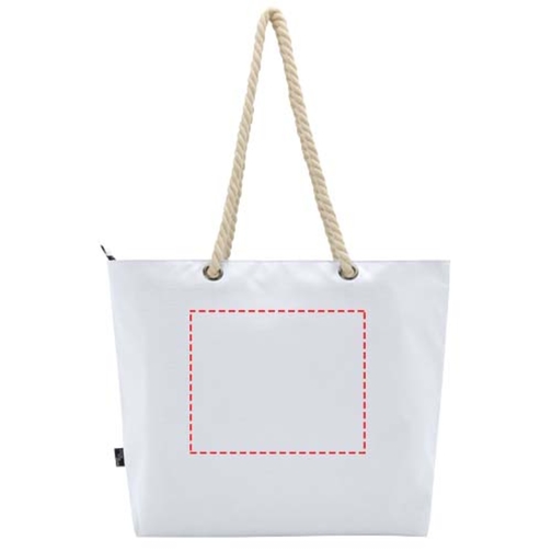 Tote bag termica da spiaggia in materiale riciclato certificato GRS con manici in corda Panama - 23L, Immagine 8
