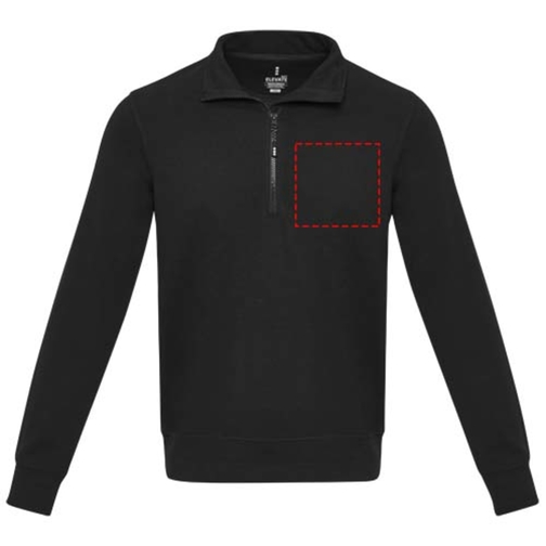 Tin sweter unisex Aware™ z materiałów z recyklingu z zamkiem błyskawicznym na 1/4 długości, Obraz 6