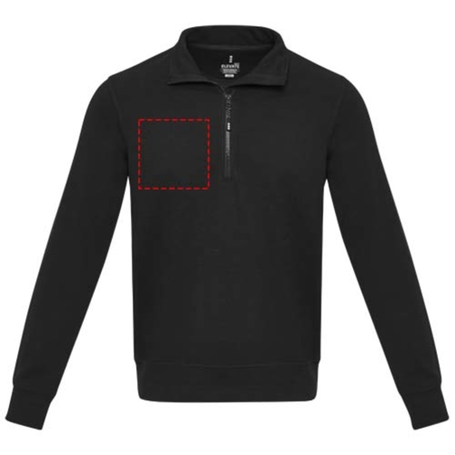 Tin sweter unisex Aware™ z materiałów z recyklingu z zamkiem błyskawicznym na 1/4 długości, Obraz 12
