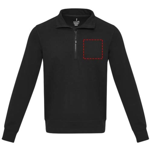 Tin sweter unisex Aware™ z materiałów z recyklingu z zamkiem błyskawicznym na 1/4 długości, Obraz 9