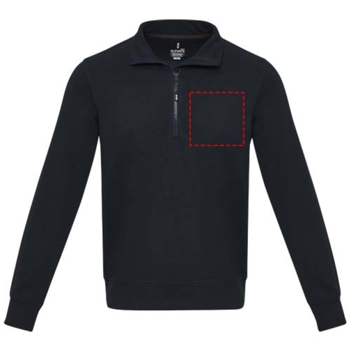 Tin sweter unisex Aware™ z materiałów z recyklingu z zamkiem błyskawicznym na 1/4 długości, Obraz 8