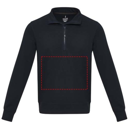 Tin sweter unisex Aware™ z materiałów z recyklingu z zamkiem błyskawicznym na 1/4 długości, Obraz 16