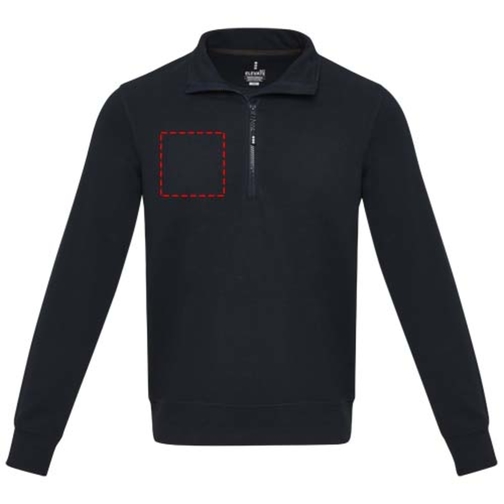 Tin sweter unisex Aware™ z materiałów z recyklingu z zamkiem błyskawicznym na 1/4 długości, Obraz 13
