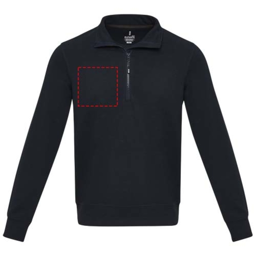 Tin sweter unisex Aware™ z materiałów z recyklingu z zamkiem błyskawicznym na 1/4 długości, Obraz 11