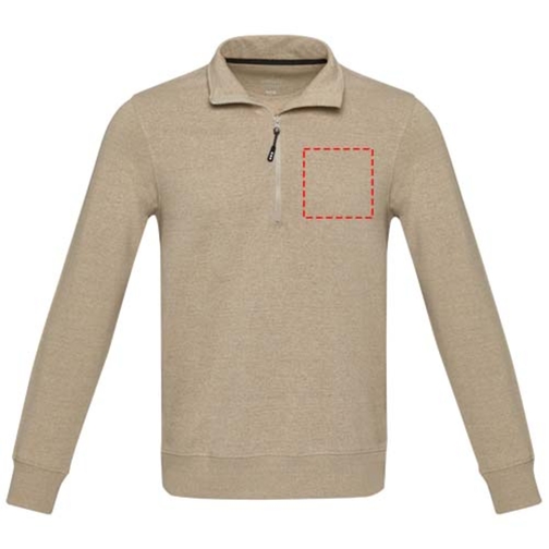 Tin sweter unisex Aware™ z materiałów z recyklingu z zamkiem błyskawicznym na 1/4 długości, Obraz 9