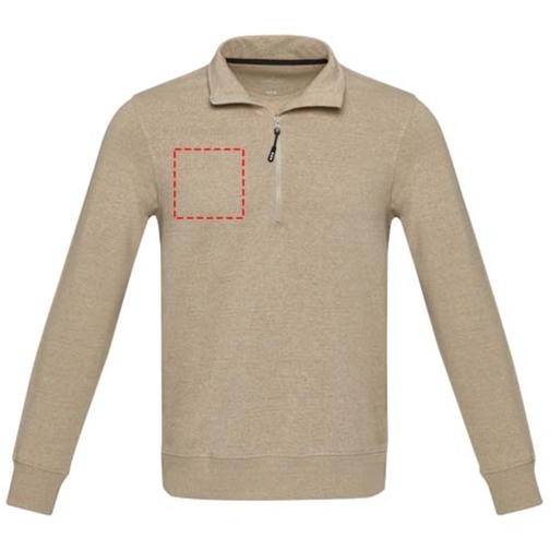 Tin sweter unisex Aware™ z materiałów z recyklingu z zamkiem błyskawicznym na 1/4 długości, Obraz 13