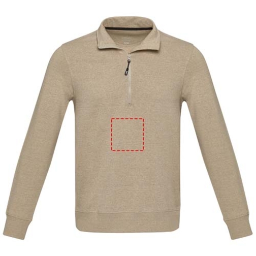 Tin sweter unisex Aware™ z materiałów z recyklingu z zamkiem błyskawicznym na 1/4 długości, Obraz 17