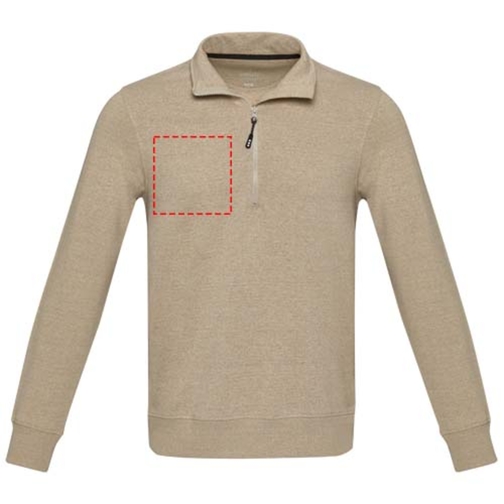 Tin sweter unisex Aware™ z materiałów z recyklingu z zamkiem błyskawicznym na 1/4 długości, Obraz 11