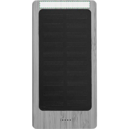 Power bank solaire en bambou, 8 000mAh Joan, Image 4